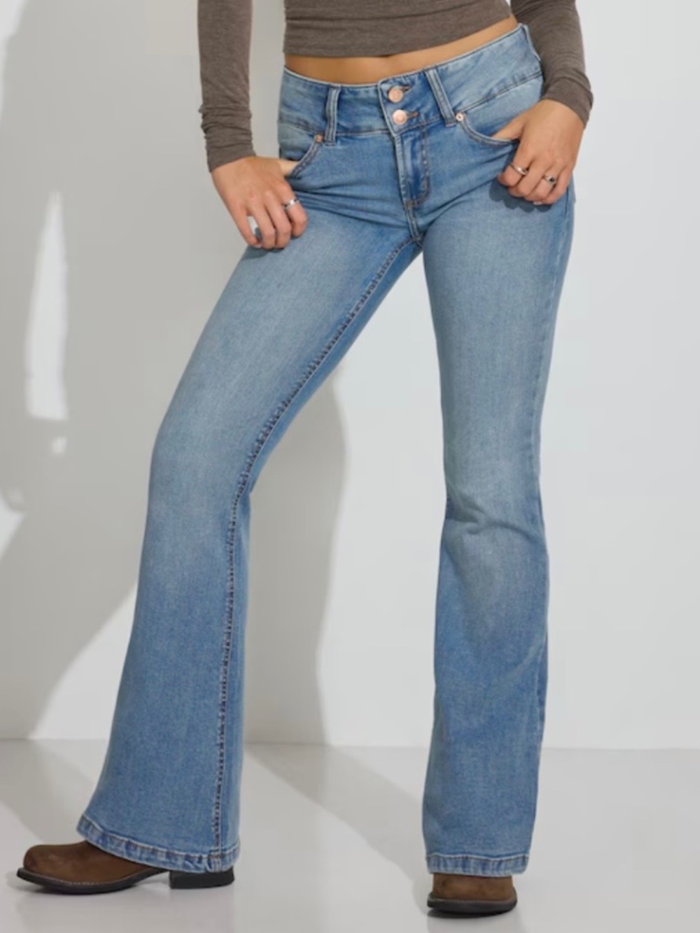 Low Rise Flare Jeans